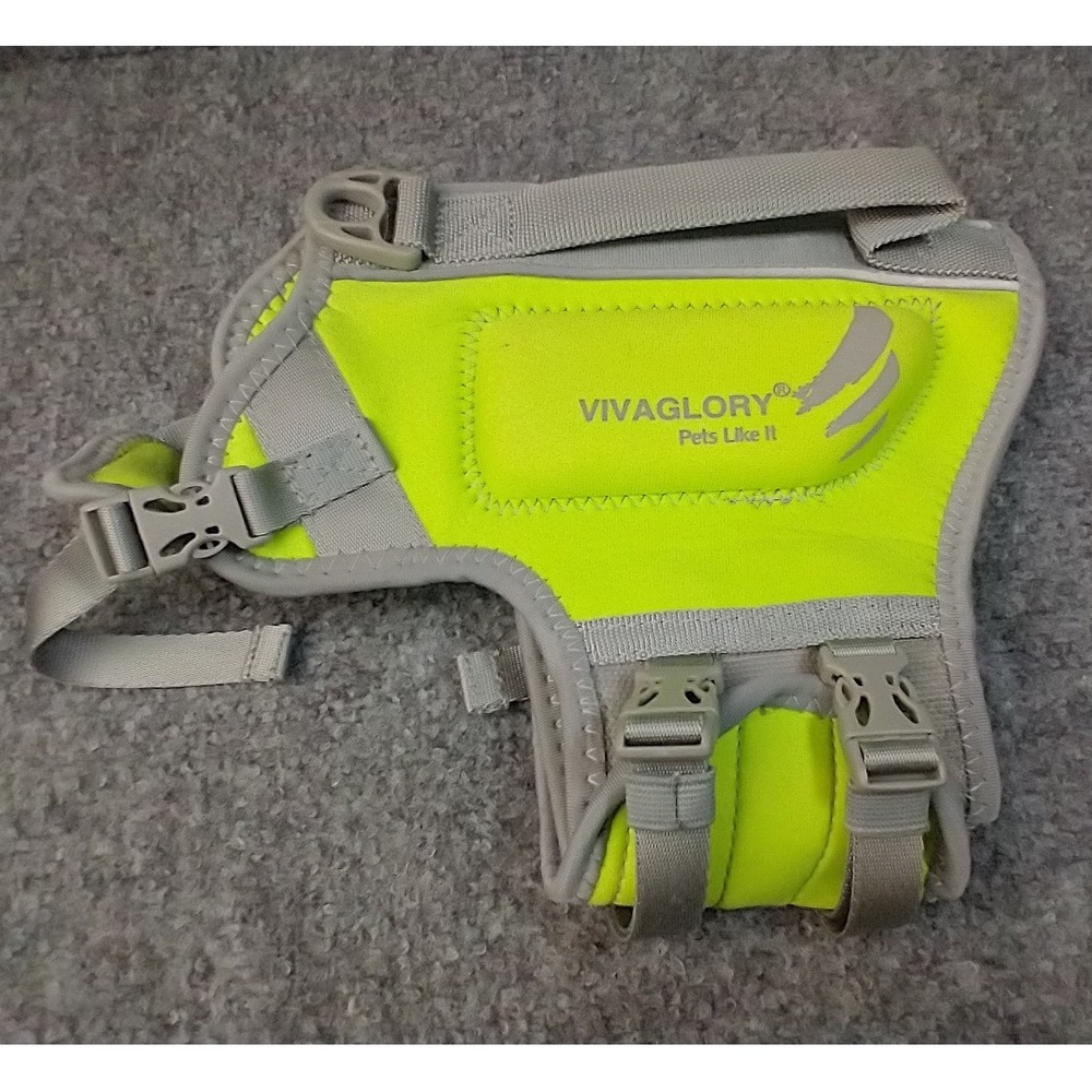 Vivaglory‎ Dog Life Jacket Neon Yellow Neoprene Safety Vest Size XS Reflective